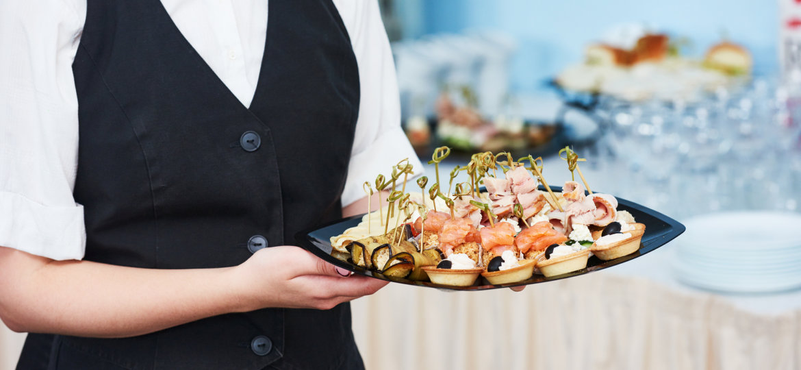 Catering waitress service. woman at restaurant event